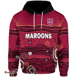 qld maroons rugby zip up and pullover hoodie indigenous