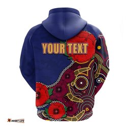 custom personalised anzac day afl lions army mix aboriginal hoodie