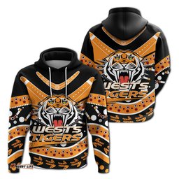 Wests Tigers Hoodie Aboriginal Dot Painting