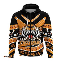 Wests Tigers Hoodie Aboriginal Dot Painting