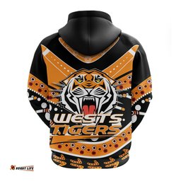 Wests Tigers Hoodie Aboriginal Dot Painting