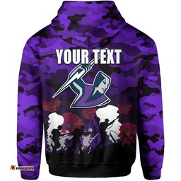 custom personalised nrl anzac day hoodie storm army style