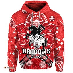 dragons rugby zip up and pullover hoodie boomerang indigenous dots