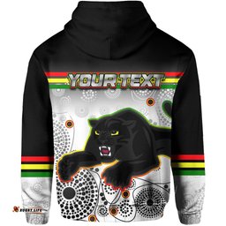 custom personalised panthers hoodie aboriginal patterns white