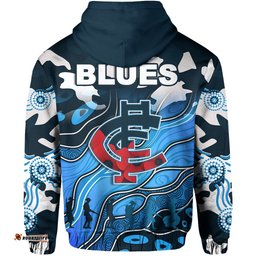 Blues ANZAC Hoodie Carlton Attractive Indigenous