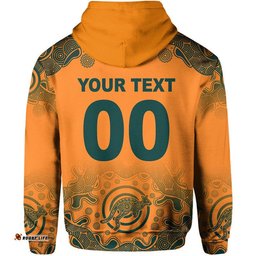 custom personalised and number australia rugby wallabies hoodie replica jersey no1