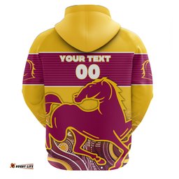 custom personalised brisbane hoodie broncos indigenous aboriginal sport style