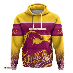 custom personalised brisbane hoodie broncos indigenous aboriginal sport style