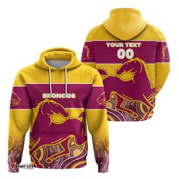 custom personalised brisbane hoodie broncos indigenous aboriginal sport style