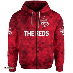 custom personalised adelaide united the reds zip up and pullover hoodie soccer club original style red