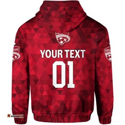 custom personalised adelaide united the reds zip up and pullover hoodie soccer club original style red