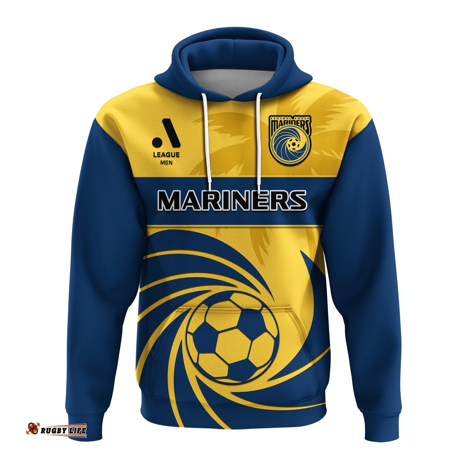 central coast football hoodie a league men mariners 2004 palm tree simple style