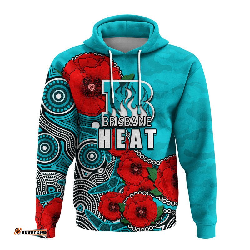 custom personalised anzac day brisbane heat army mix aboriginal hoodie