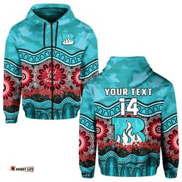 custom text and number brisbane heat cricket anzac hoodie poppy aboriginal camouflage