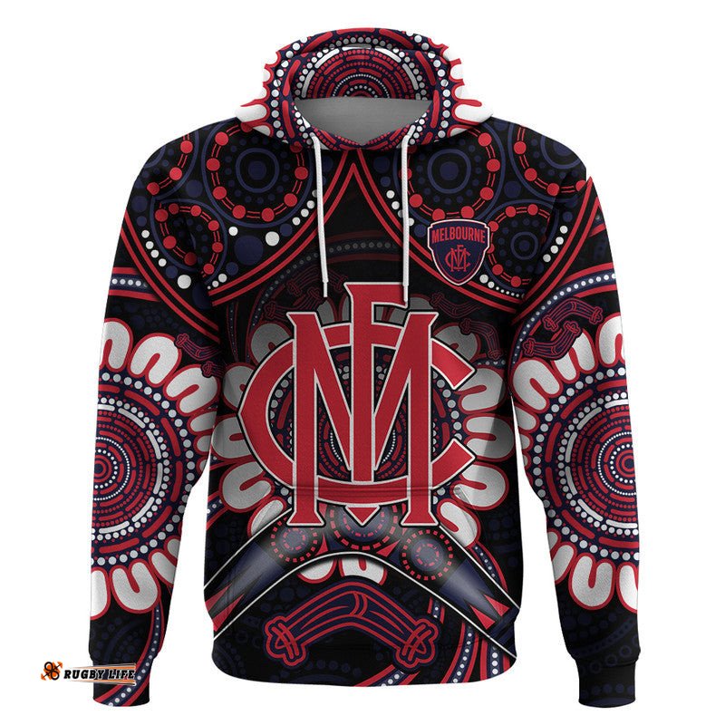 demons football zip up and pullover hoodie boomerang indigenous dots
