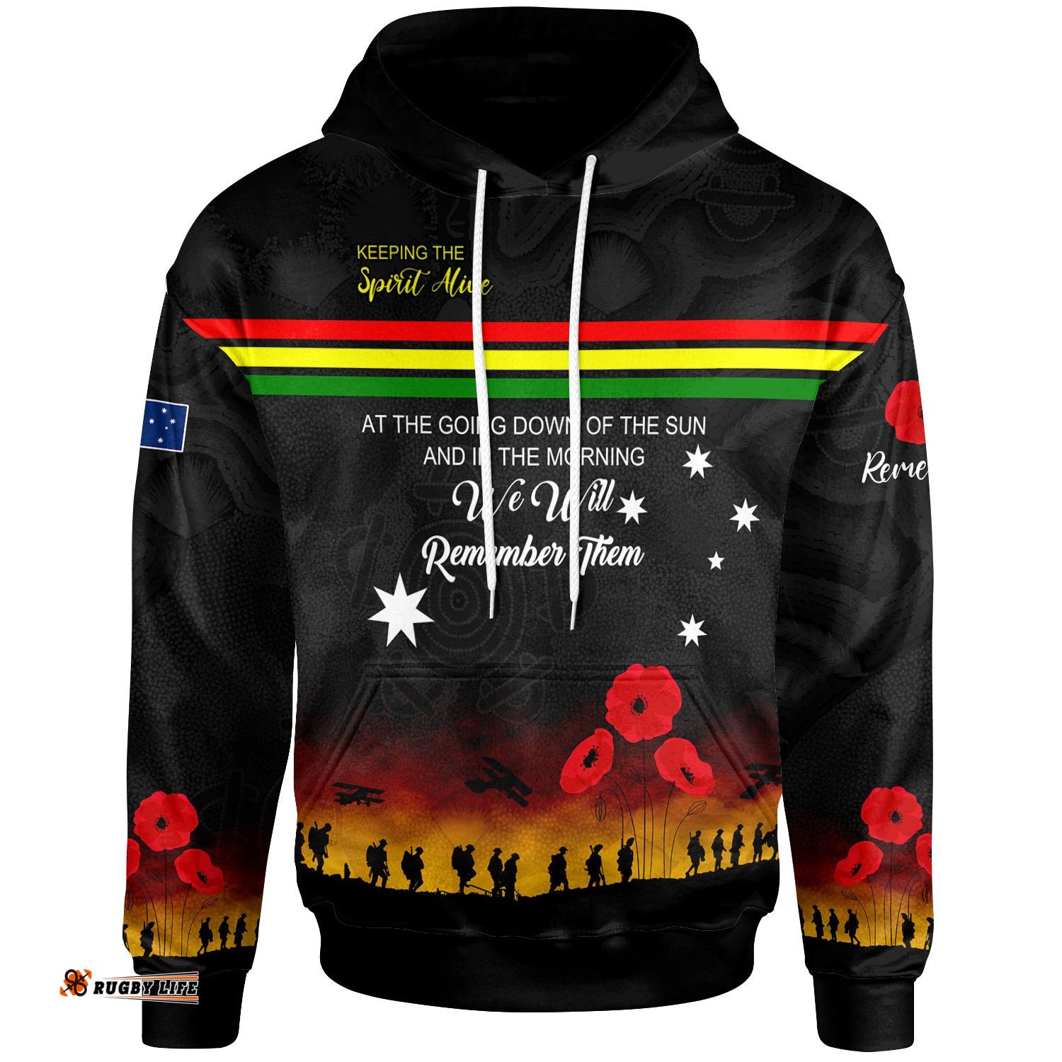 australia penrith anzac custom hoodie keeping the spirit alive hoodie