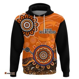 perth scorchers zip up and pullover hoodie cricket indigenous aboriginal