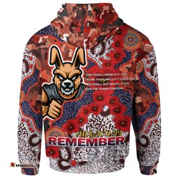 australia south sydney anzac hoodie custom anzac souths with aboriginal inspired poppy flowers hoodie