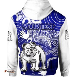custom personalised bulldogs all over hoodie indigenous