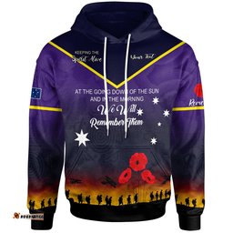 australia melbourne anzac custom hoodie keeping the spirit alive hoodie
