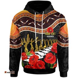 new zealand anzac day hoodie custom personalised remembrance with poppy flower anzac