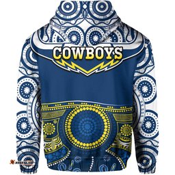 cowboys rugby hoodie aboriginal art