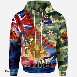 new zealand anzac camouflage curve hoodie remembrance anzac day and the dawn service hoodie