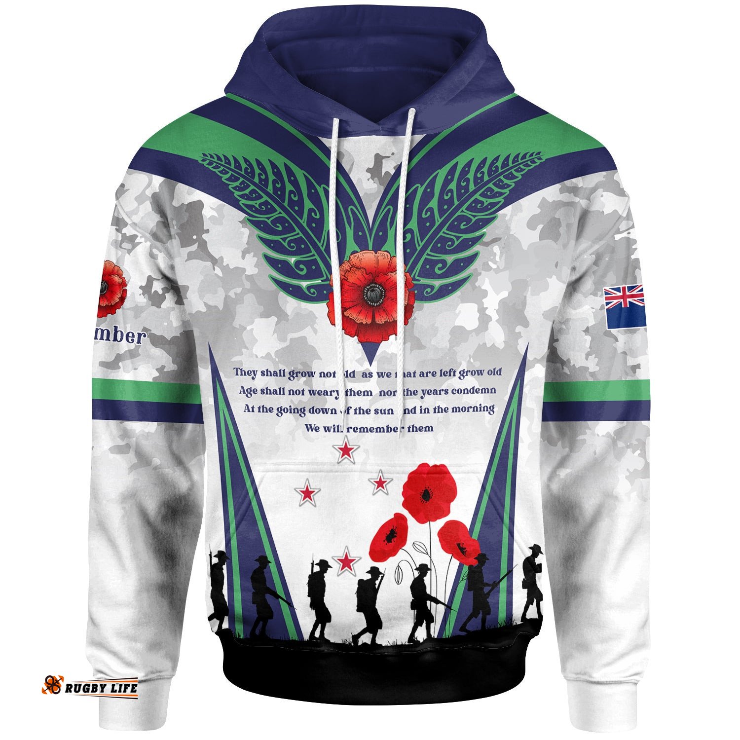 new zealand anzac custom hoodie we will remember them hoodie