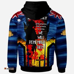 australia and new zealand army corps hoodie commemorated anzac day lest we forget hoodie
