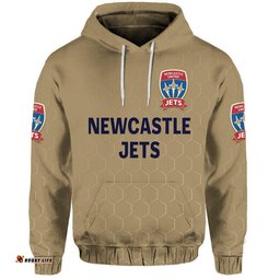 custom personalised newcastle jets zip up and pullover hoodie soccer club original style gold