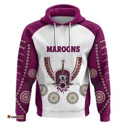 Custom Personalised Queensland Hoodie Maroons Aboriginal Sport Style