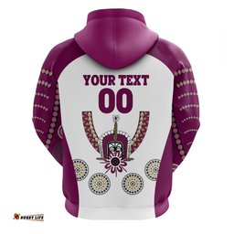 Custom Personalised Queensland Hoodie Maroons Aboriginal Sport Style