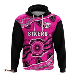 custom text and number sixers cricket hoodie sydney aboriginal painting