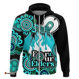 brisbane heat cricket zip up and pullover hoodie naidoc torres strait for our elders