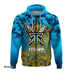 titans rugby anzac day camouflage indigenous art hoodie
