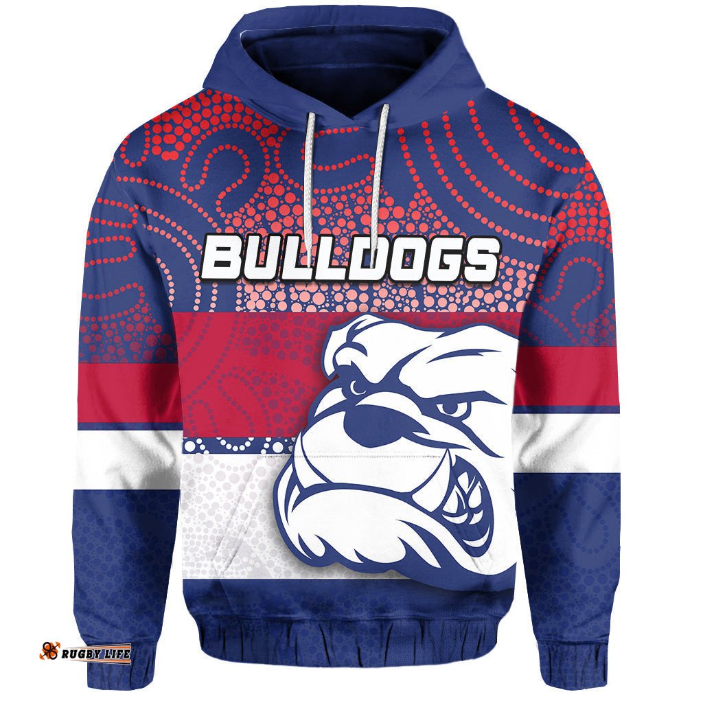 custom personalisedwestern bulldogs hoodie aboriginal patterns