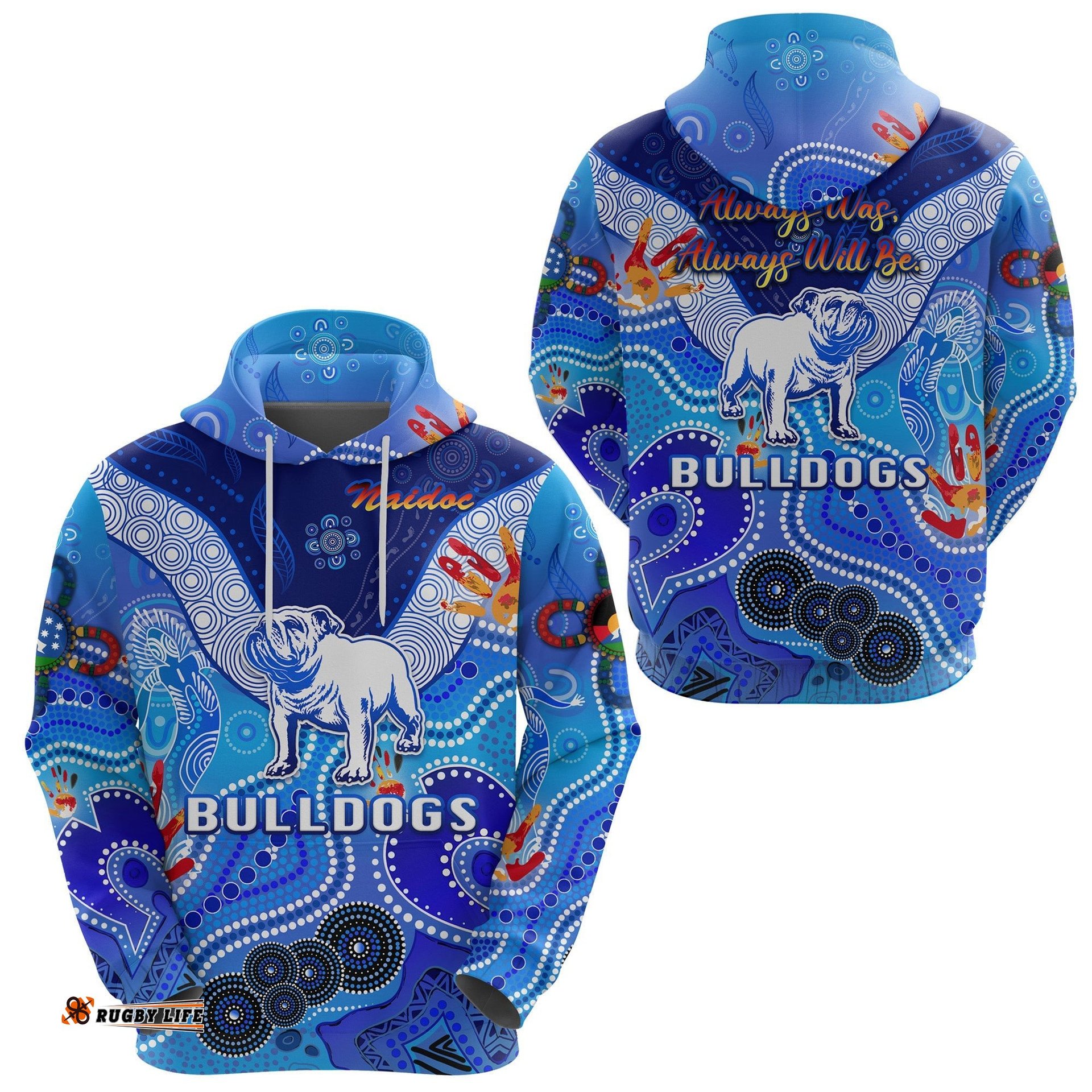 canterbury bankstown bulldogs hoodie naidoc heal country heal our nation gradient blue