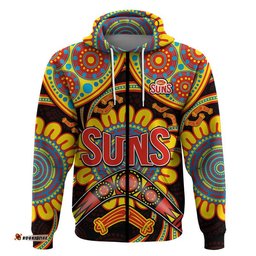 suns football zip up and pullover hoodie boomerang indigenous dots
