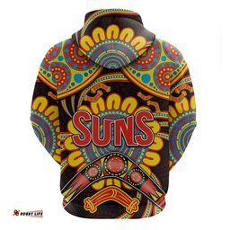 suns football zip up and pullover hoodie boomerang indigenous dots