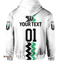custom personalised western united zip up and pullover hoodie soccer club original style white