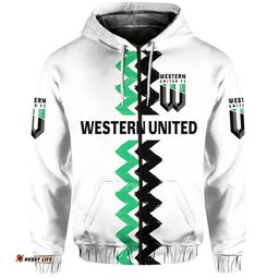 custom personalised western united zip up and pullover hoodie soccer club original style white