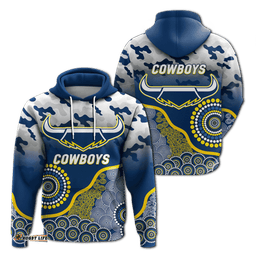 cowboys rugby anzac day camouflage indigenous art hoodie