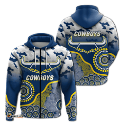 cowboys rugby anzac day camouflage indigenous art hoodie