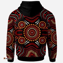 australia aboriginal inspired custom hoodie aboriginal inspired lizard with dot painting patterns ver2