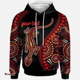 australia aboriginal inspired custom hoodie aboriginal inspired lizard with dot painting patterns ver2