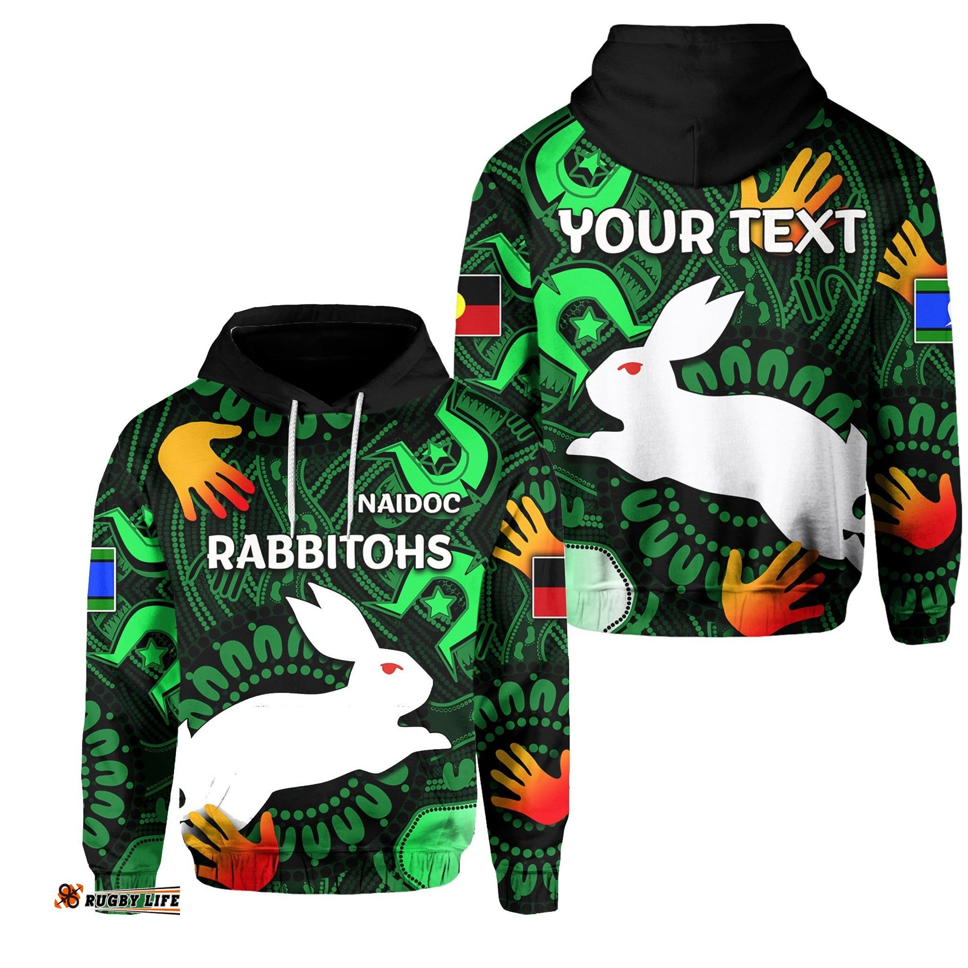 custom personalisednaidoc rabbitohs hoodie naidoc patterns