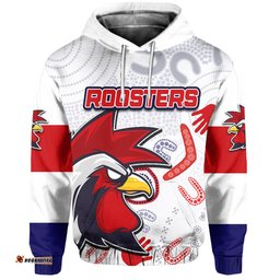 Custom Personalised Roosters Hoodie Indigenous Style No.2