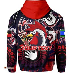 Custom Personalised NAIDOC Roosters Hoodie NAIDOC Patterns