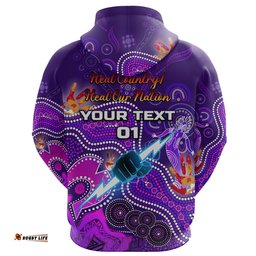 custom personalised melbourne storm hoodie naidoc heal country heal our nation custom text and number