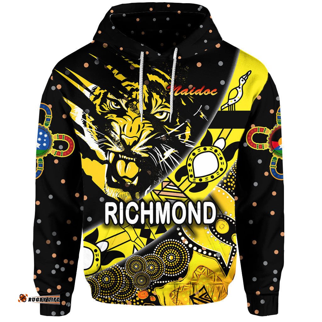 Richmond Tigers Hoodie NAIDOC Heal Country! Heal Our Nation Dotted